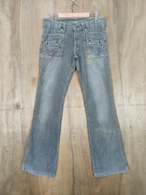 Other Designers Vintage - CORDUROY FADED FLARE BUSH PANTS