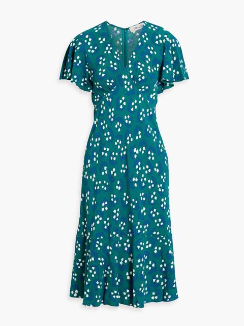 DIANE VON FURSTENBERG Celia floral-print crepe midi dress