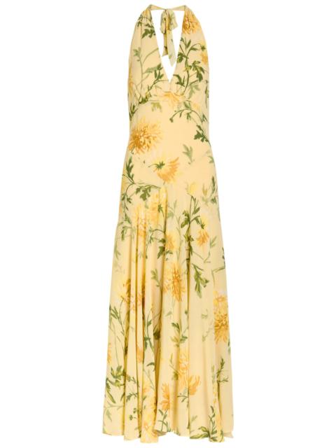 Reformation Reformation Briony Panelled Floral-print Georgette Midi Dress