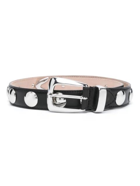 KHAITE "Benny" Belt With Studs Silver Buckle 30Mm