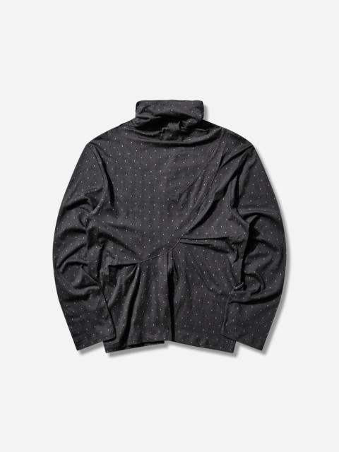 Kiko Kostadinov Men's Ohne Long Sleeve Mock Neck Top Black / Sapphire