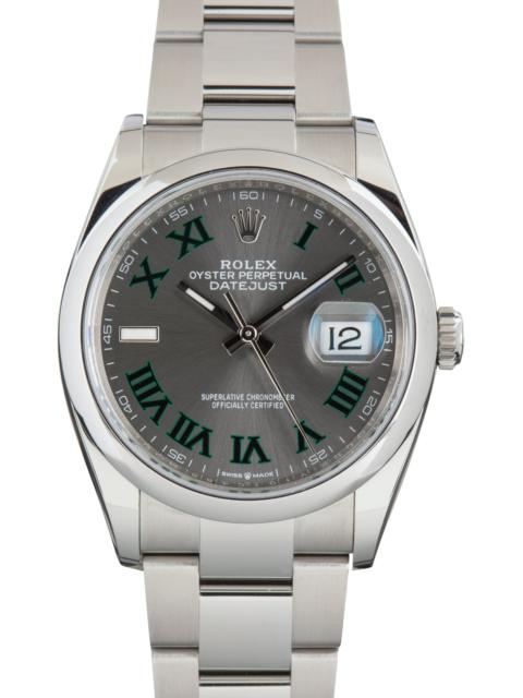 ROLEX Used Rolex Datejust 36 Wimbledon Dial Ref 126200 Oyster Band