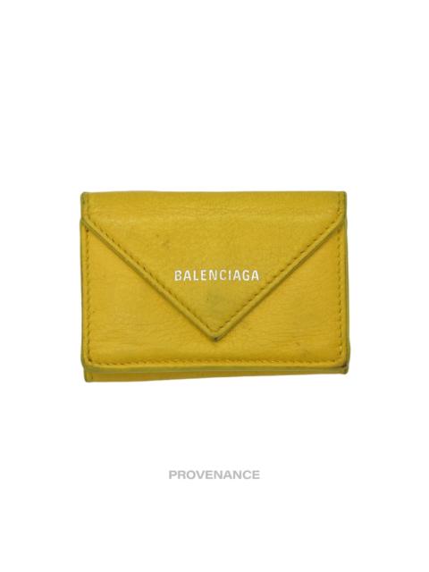 BALENCIAGA Balenciaga Papier Mini Wallet - Yellow Leather