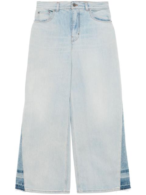 Panelled Wide-Leg Jeans