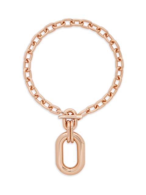 rabanne XL Rose Gold-Tone Pendant Necklace pink