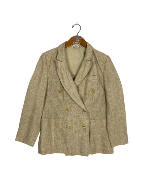 Other Designers Vintage - Rare‼️ Vtg Marina Rinaldi Linon Double Breasted Blazer Italy