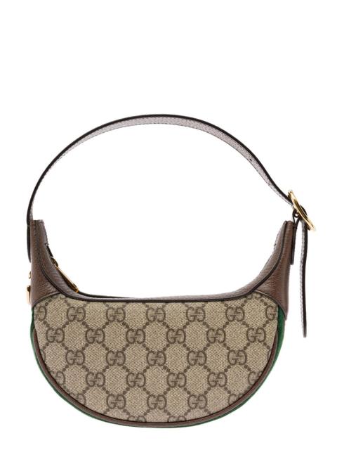 GUCCI Gucci Women Brown Ophilia Mini Bag With Gg Motif All-Over In Canvas And Leather Woman