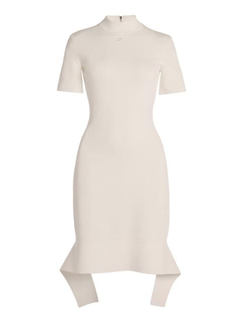 courrèges Scuba-Crepe Knit Mini Dress white