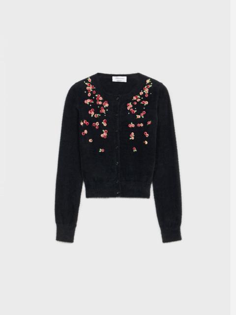 Blumarine KNITTED CARDIGAN WITH EMBROIDERY ROSES