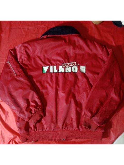Other Designers Vintage Pizza Milano Red Bomber Jacket