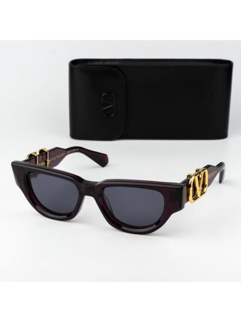 Valentino Valentino Women Sunglasses Crystal Purple Grey Cat Eye V - DUE VLS-103D-50