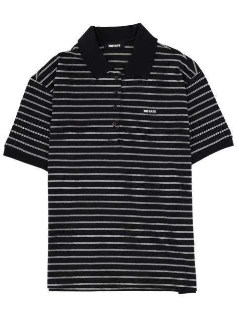 ROTATE COTTON POLO SHIRT WITH LOGO