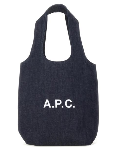 A.P.C. BORSA TOTE NINON SMALL IN DENIM
