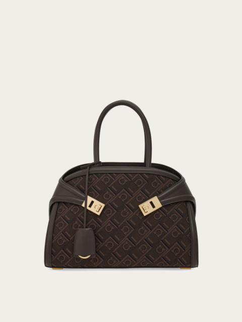 FERRAGAMO Hug jacquard handbag (S)