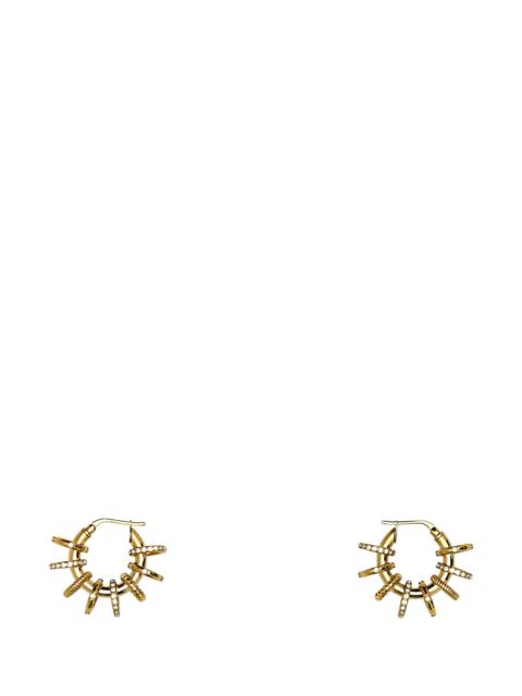 Amina Muaddi Gold metal Multiring earrings