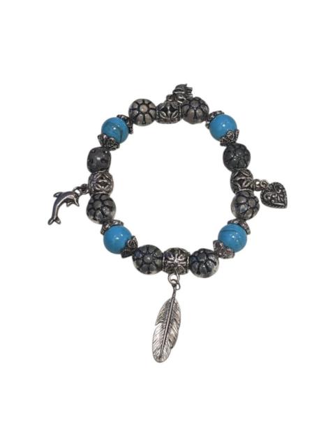 Other Designers Japanese Brand - GORO’S INSPIRED SILVER FEATHER CHARM BRACELET