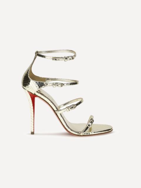 Christian Louboutin Laminated python-print Sandals