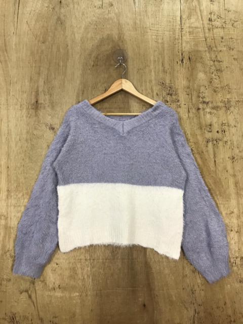 Other Designers Other - Unbrand Mohair Soft Fur Shag Two Tone Knit Sweater