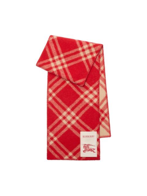 Burberry check wool scarf