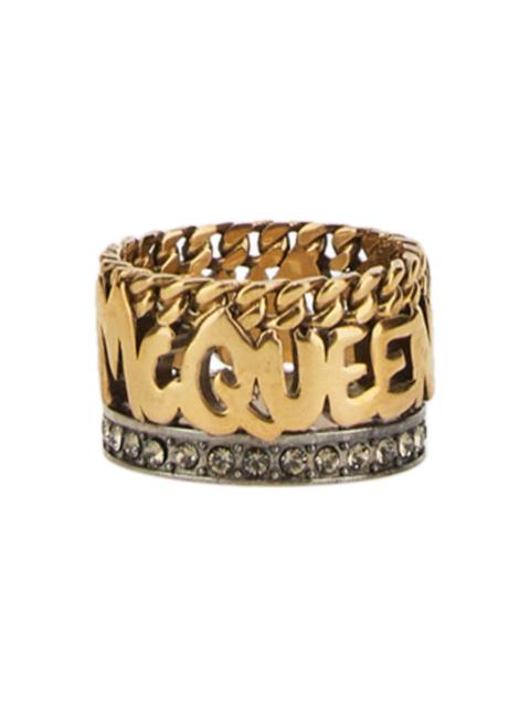 Alexander McQueen Alexander Mcqueen Women Graffiti Ring
