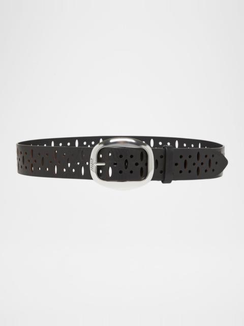 Isabel Marant Dara Laser-Cut Leather Belt