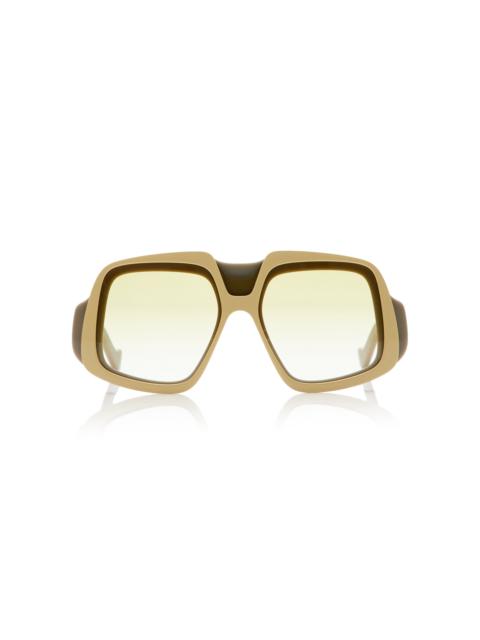 Loewe Collage Acetate Mask Sunglasses ivory