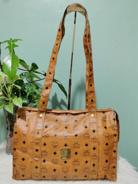 MCM VINTAGE MCM COGNAC VISETOS SHOPPER TOTE MADE in GERMANY