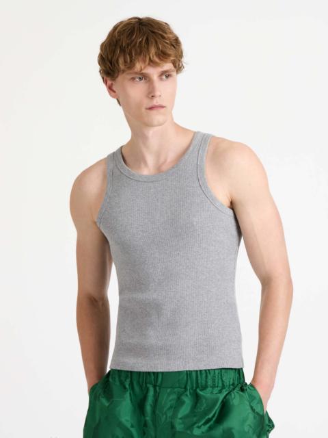 JW Anderson MENS RIB VEST IN MID GREY MELANGE