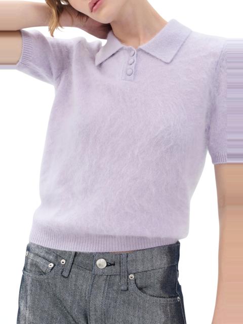rag & bone rag & bone Jada Brushed Cashmere Polo Sweater in Lavender at Nordstrom