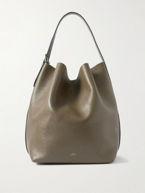 TOTEME Textured-leather tote Taupe