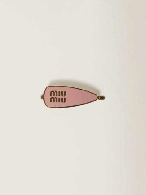 Miu Miu Enameled metal hair clip