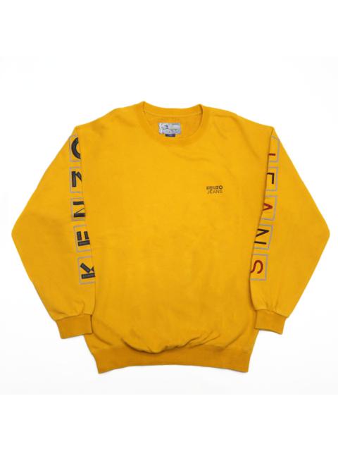 KENZO Vintage 90s KENZO JEANS Embroidered Spellout Big Logo Sweatshirt Crewneck Pullover Jumper