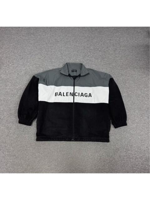 BALENCIAGA Balenciaga denim zip up jacket in grey