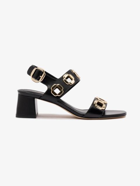 Larroudé Milan Sandal In Black Leather