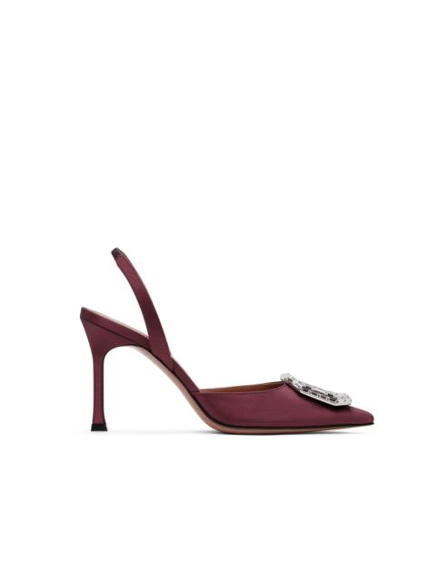 Amina Muaddi Camelia Sling 90 Satin Pumps Women