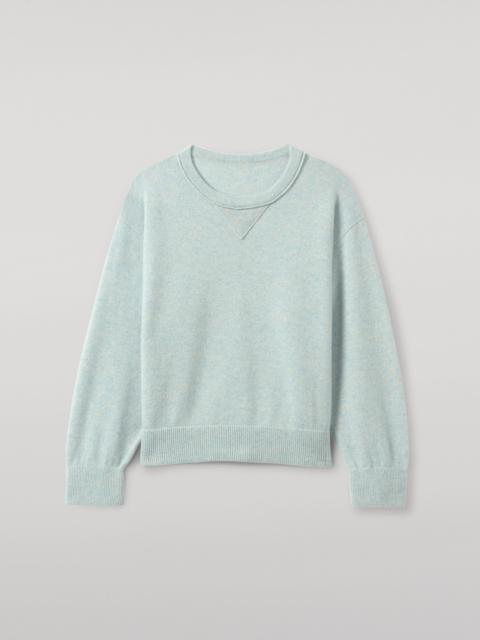 Johnstons of Elgin Stella Light Green Cashmere Sweatshirt