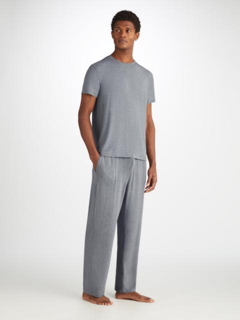 Derek Rose Men's Lounge Trousers Marlowe Micro Modal Stretch Charcoal