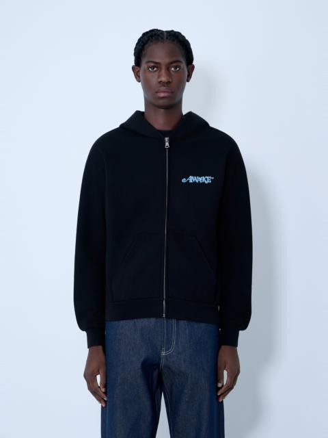 AWAKE NY Logo Motif Hooded Sweatshirt