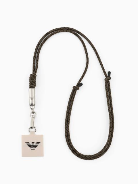 Emporio Armani Sustainability Values Capsule Collection cord mobile phone holder strap