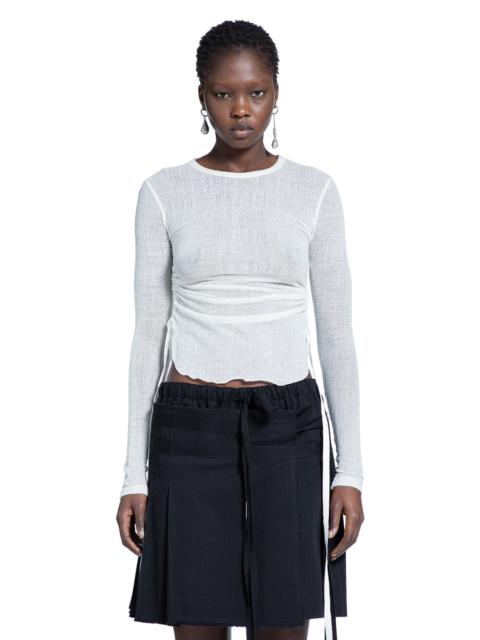 Ann Demeulemeester Oke Long Sleeve Crop Top
