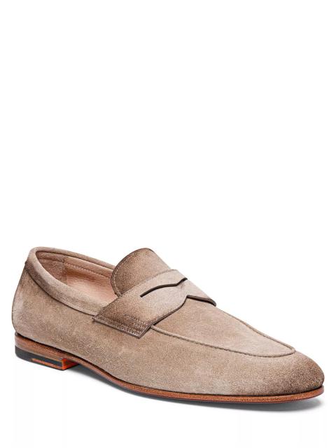 Santoni Carlos Suede Penny Loafers