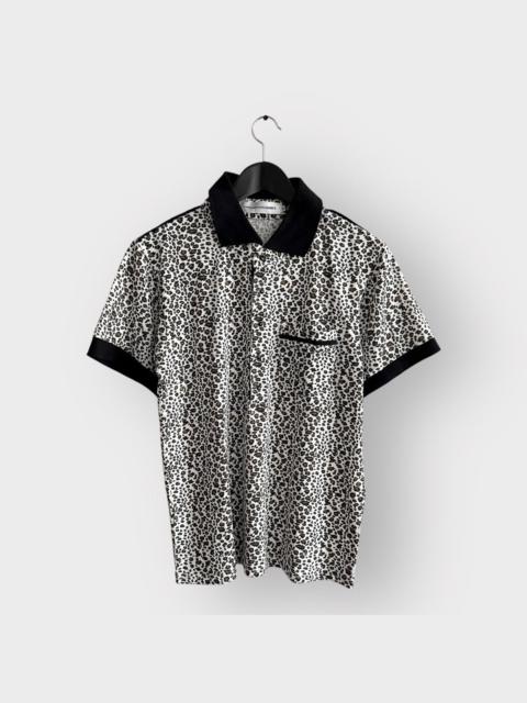 Other Designers CDG - ARCHIVAL! 2010s Comme Des Garcons Shirt Leopard Polo Shirt