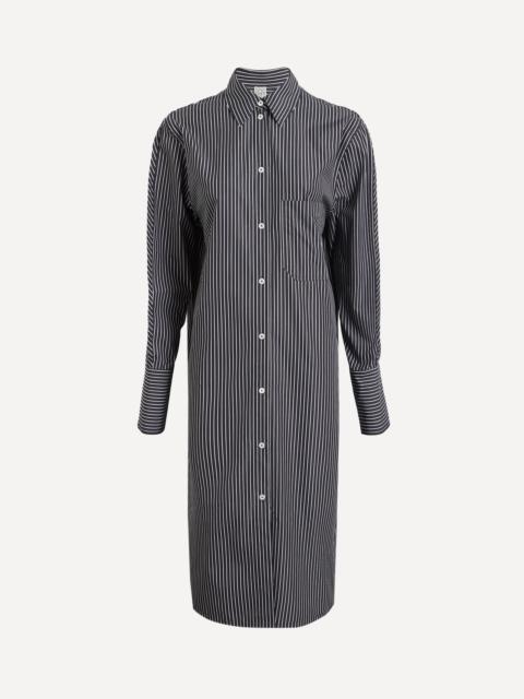 TOTEME Striped Kimono-Sleeve Shirtdress