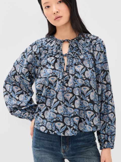ULLA JOHNSON Florelle Long Sleeve Cotton Blouse