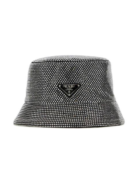 Prada Embellished Fabric Bucket Hat