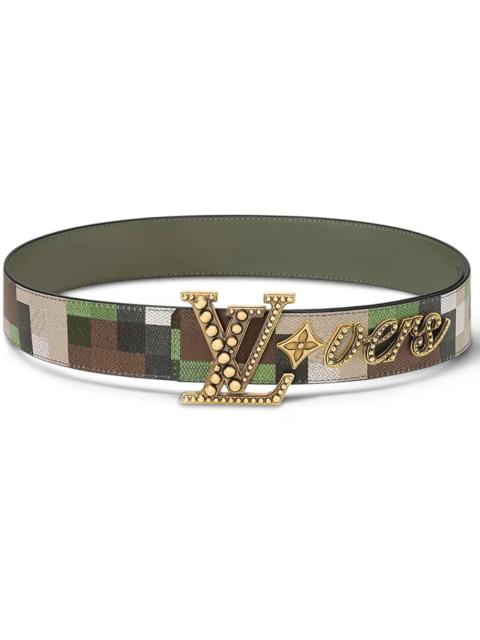 Louis Vuitton Louis Vuitton LV Lovers 40mm Belt Damoflage Green Damoflage Damier