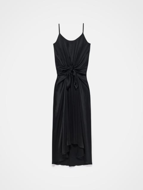 JW Anderson KNOTTED WAIST LONGLINE DRESS IN BLACK