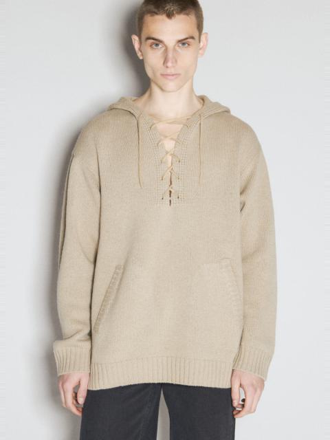 UNDERCOVER Lace-Up Hooded Sweater