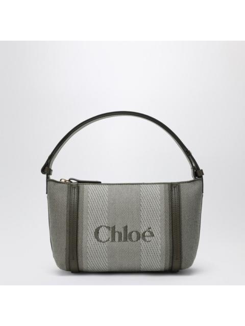 Chloé Chloé Dark Green Striped Chloé Carry Tote Bag In Canvas Women
