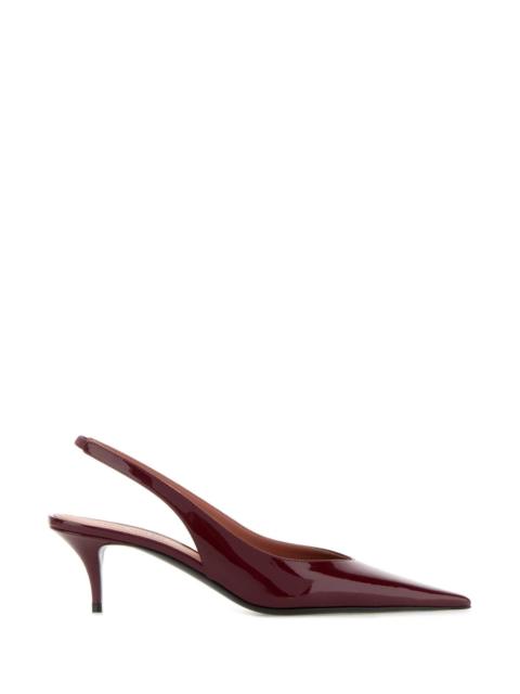Amina Muaddi Amina Muaddi Women Burgundy Leather Anok Pumps